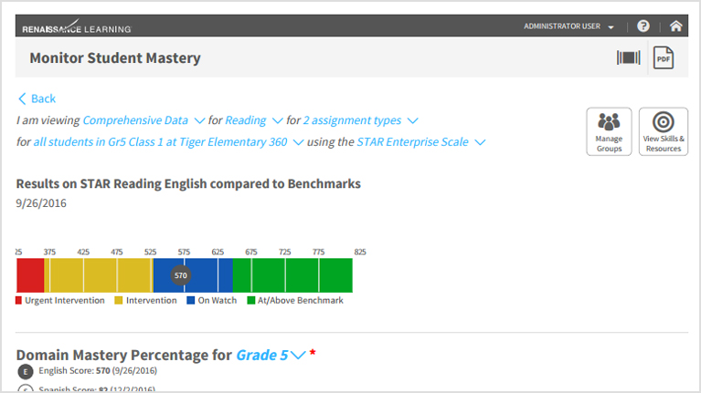 Student Mastery Dashboard
