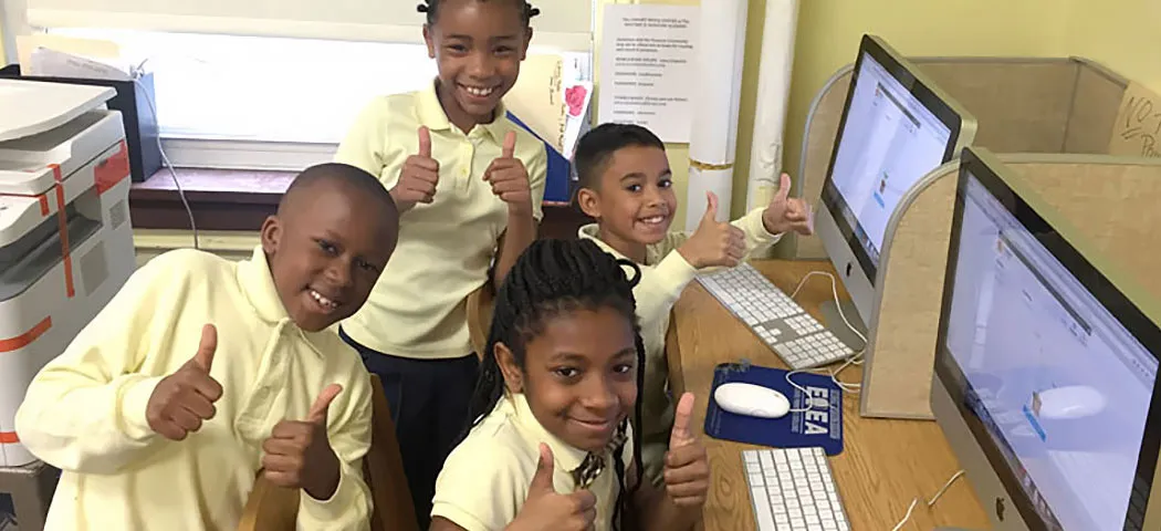 Hero image for the Goal-focused reading practice takes center stage at Whitney Houston Academy page