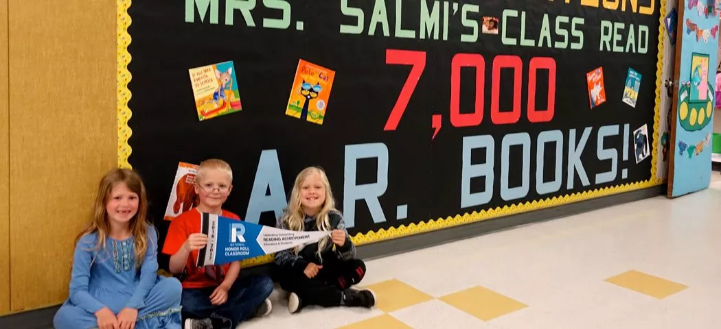Hero image for the Blazing a new Oregon Trail: First graders read 7,000+ books page