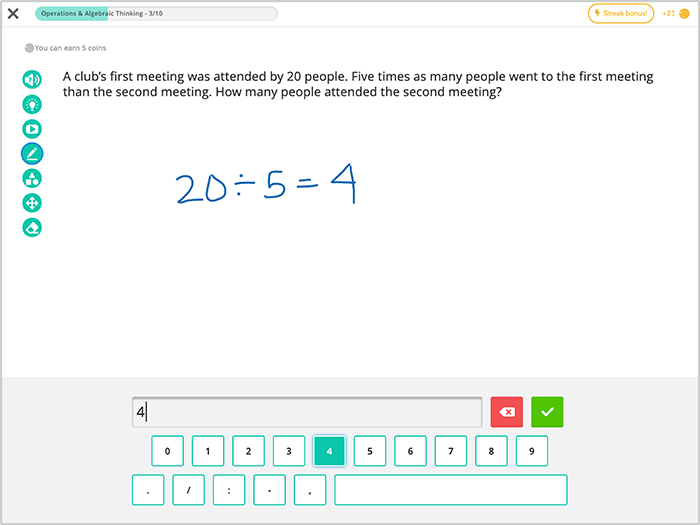 Freckle Math Questions Subjects screenshot