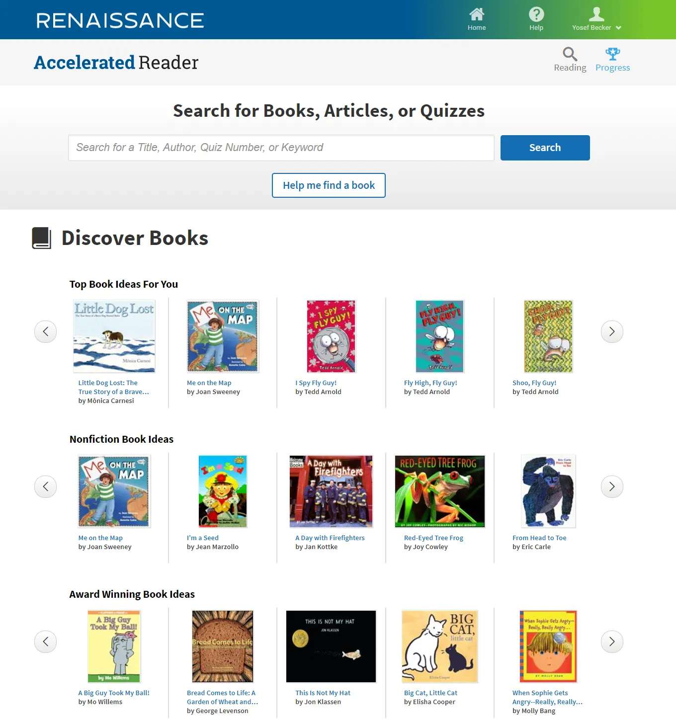 Accelerated Reader discovery