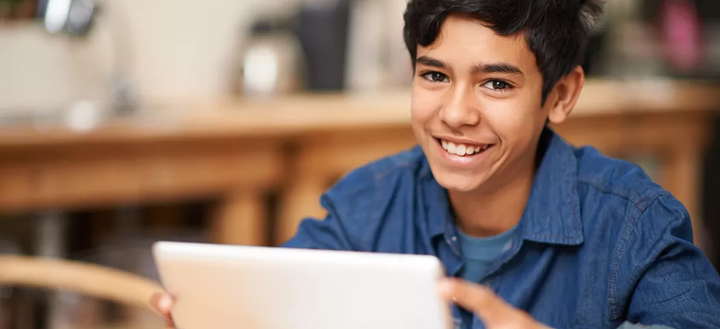 Student with a laptop