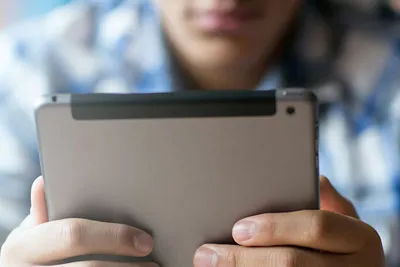 Boy on tablet