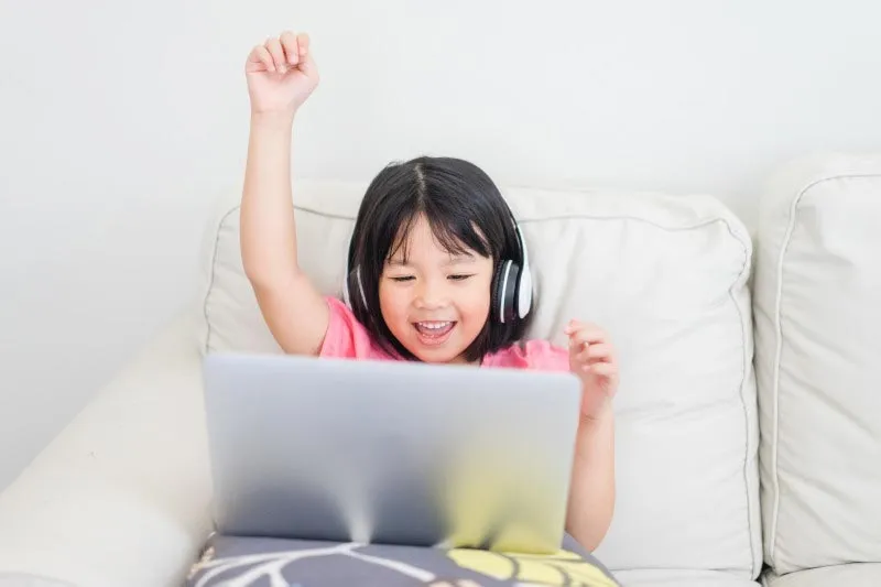 Girl on computer