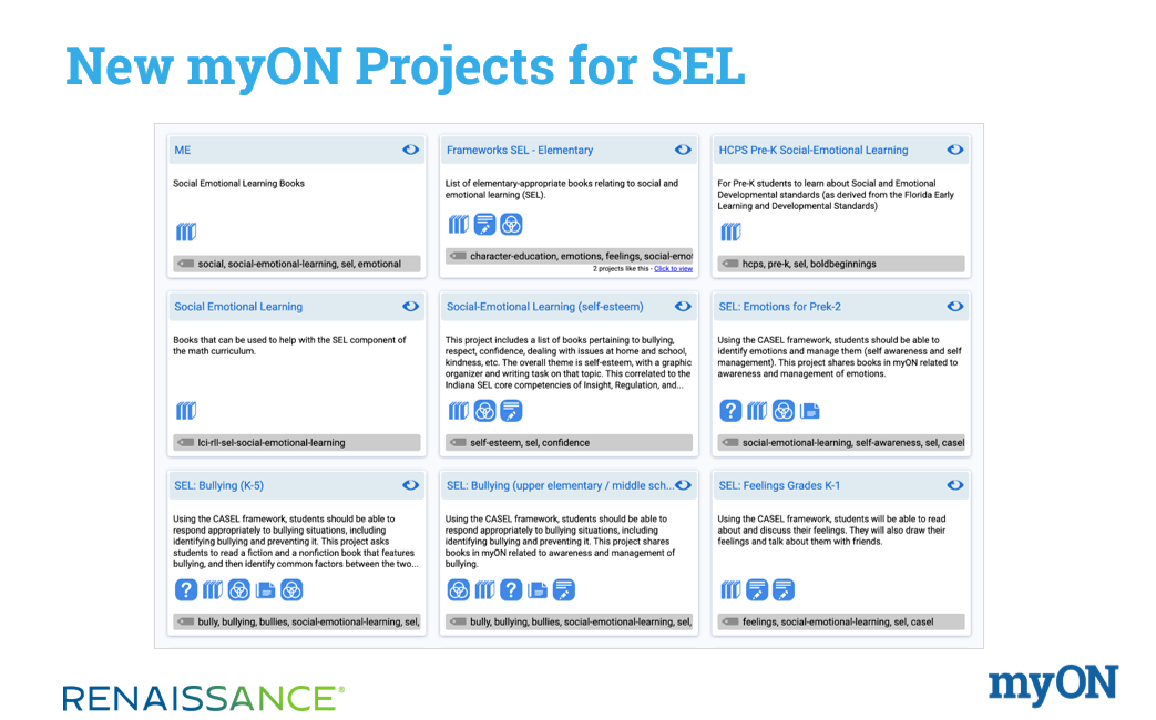 New myON Projects for SEL