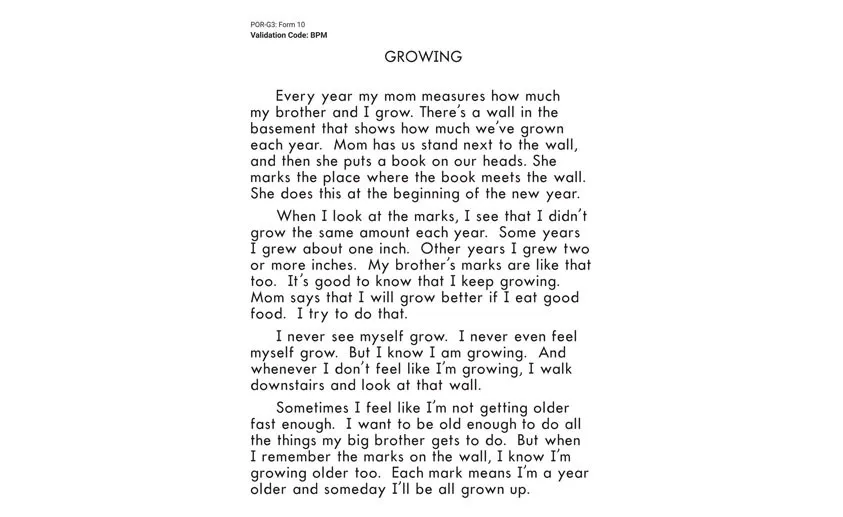Text passage worksheet