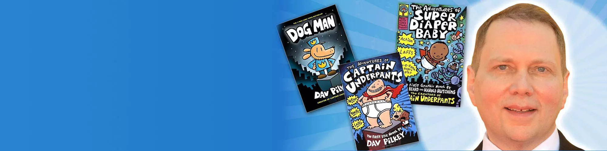 Hero image for the A Q&A with Dav Pilkey, author of Captain Underpants page