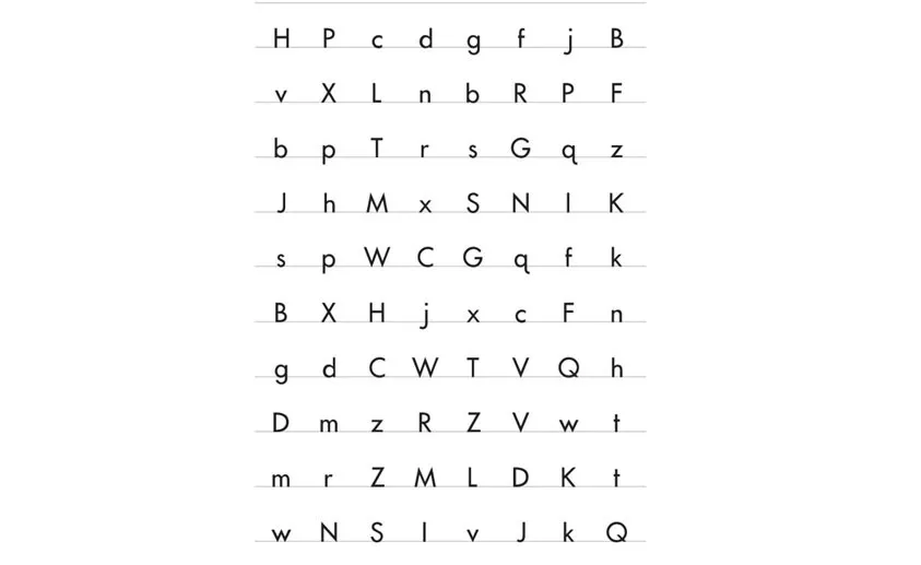 Sheet for practicing letter sounds