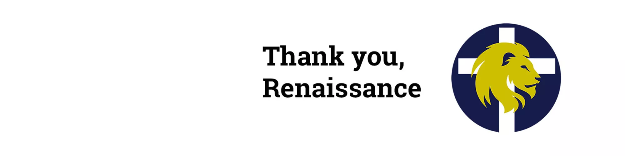Hero image for the Thank you, Renaissance page