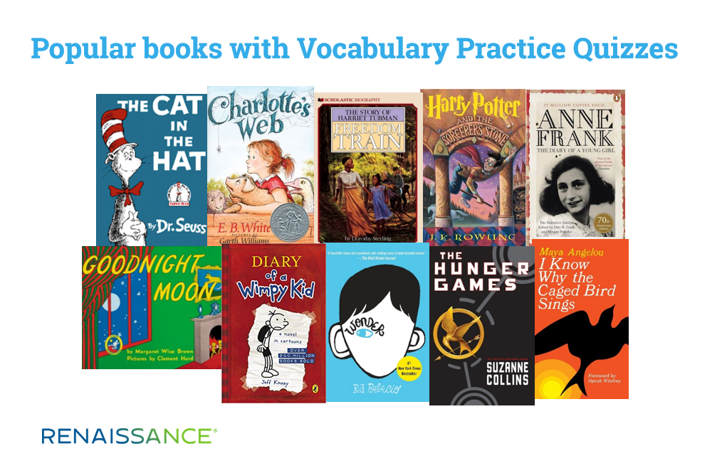 popular books with vocabulary practice quizzes