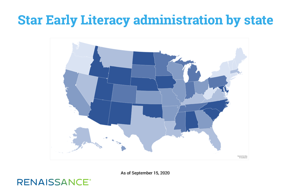 Star Early Literacy Administration by state