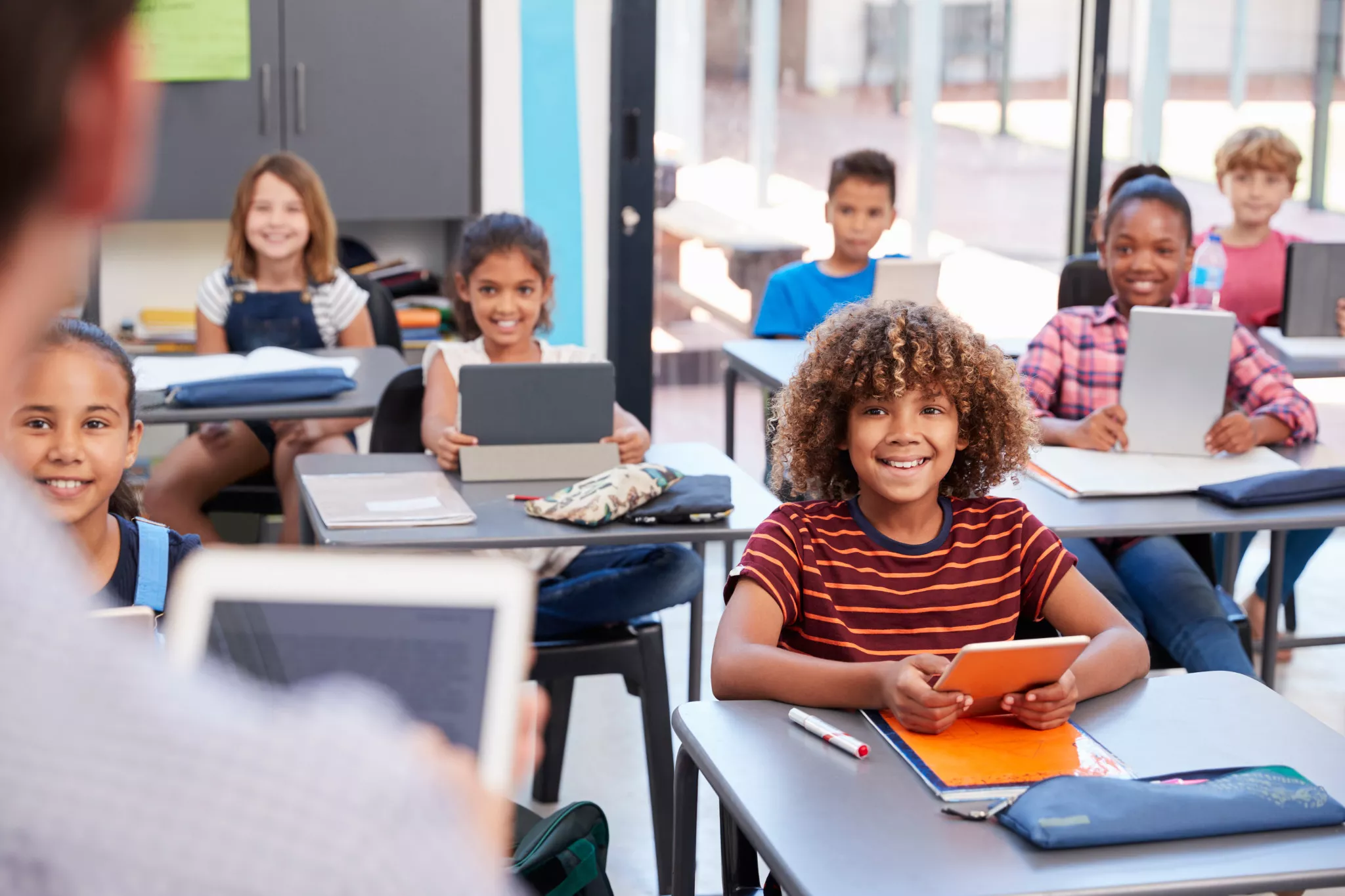 young kids in classroom