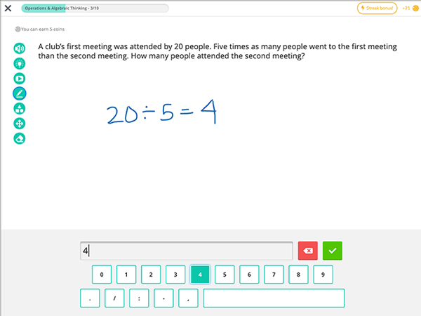 Freckle Math Questions Subjects screenshot