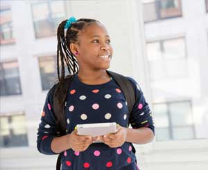 Girl in braids