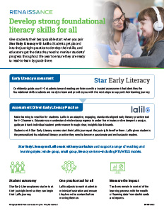 Star Early Literacy and Lalilo flyer