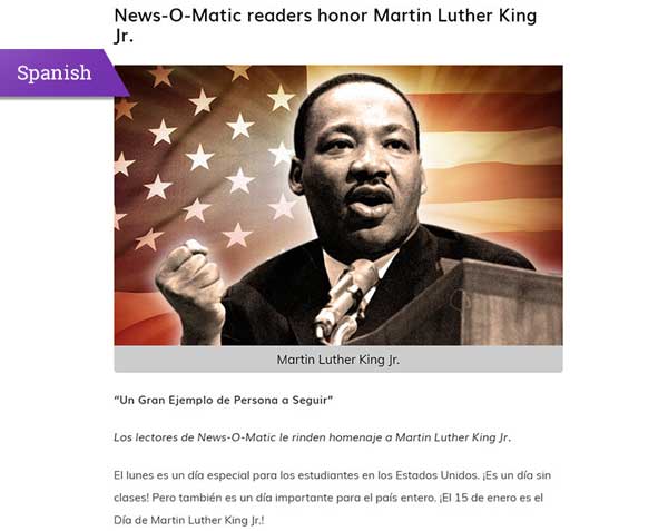 myON News screenshot -Spanish 