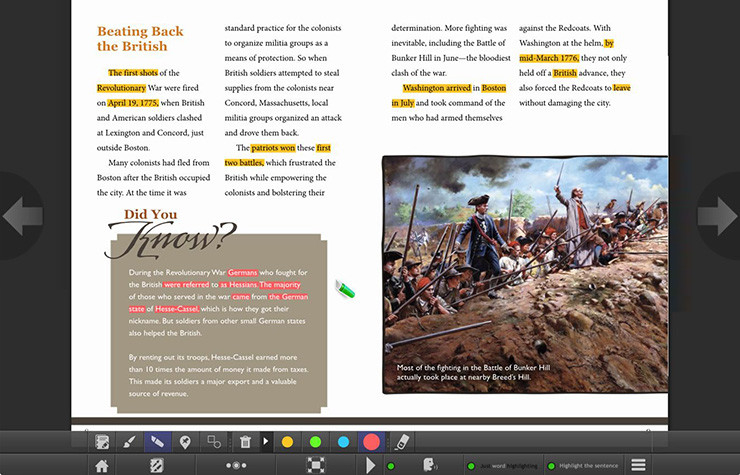 Beating Back the British article in myON 