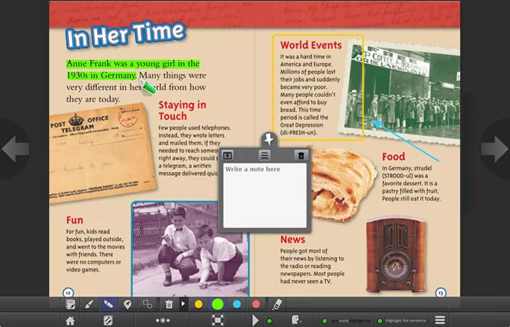 Anne Frank article in myON 