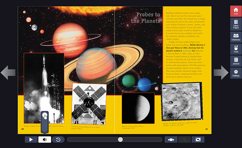 myON Skills screenshot - Probes to the Planets.