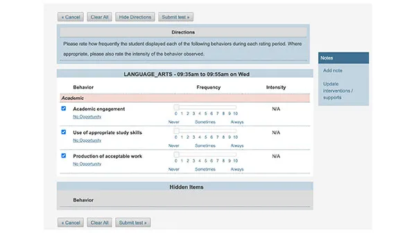 Research-Based Social-Emotional Behavior Assessment