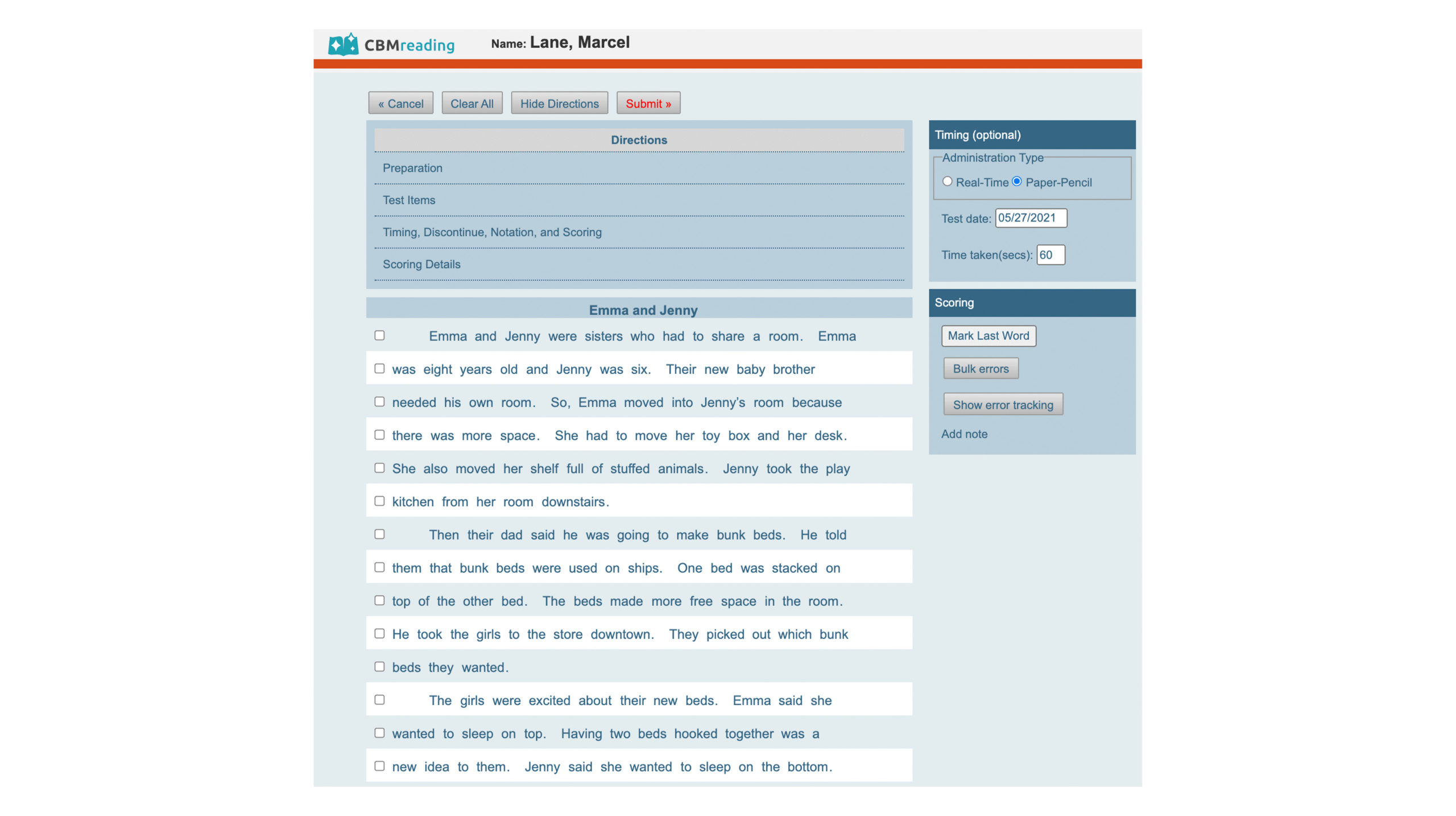 CBMreading screenshot