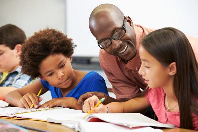 Students and teacher