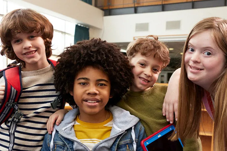 A group of students