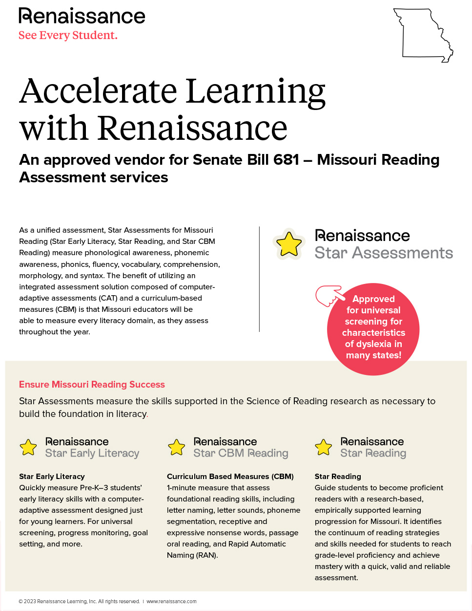 Accelerate Learning in Missouri with Renaissance (Flyer)