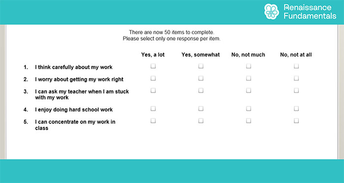 Fundamentals sample student surey