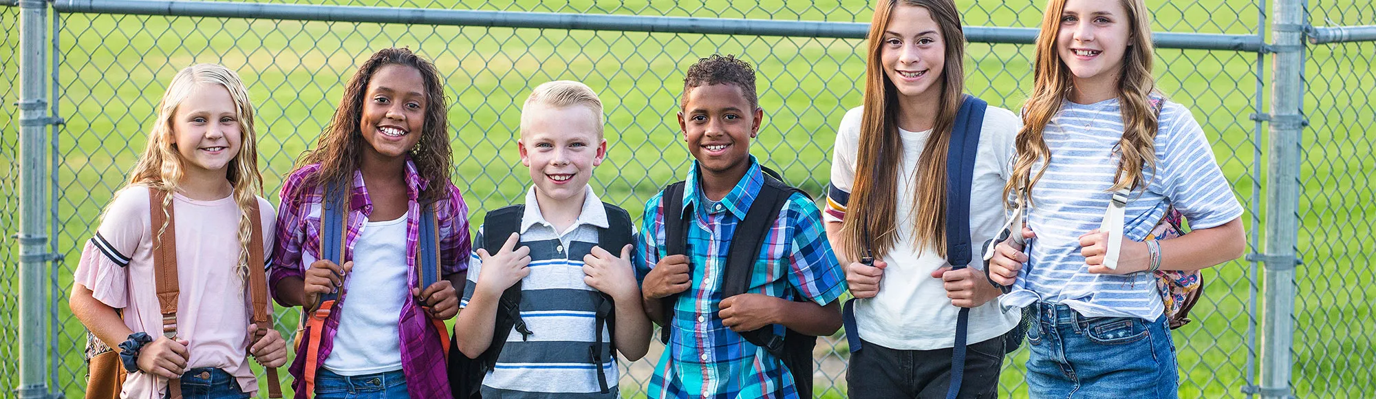 Students outside a school