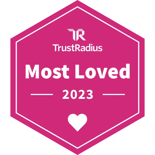 Badge for an TrustRadius award