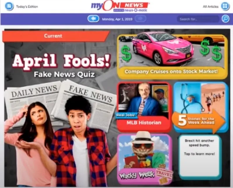 myON April fools