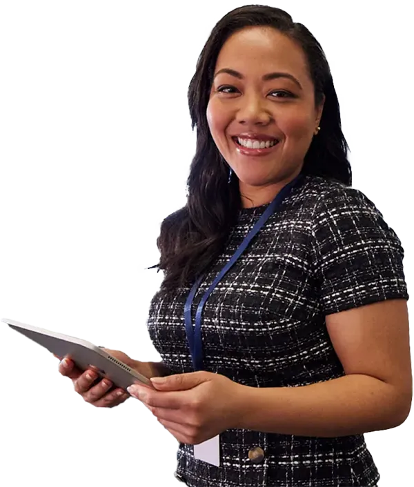 A teacher using Renaissance Next on a tablet