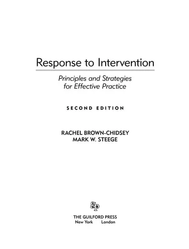 Cover of Response to Intervention: Principles and Strategies for Effective Practice
