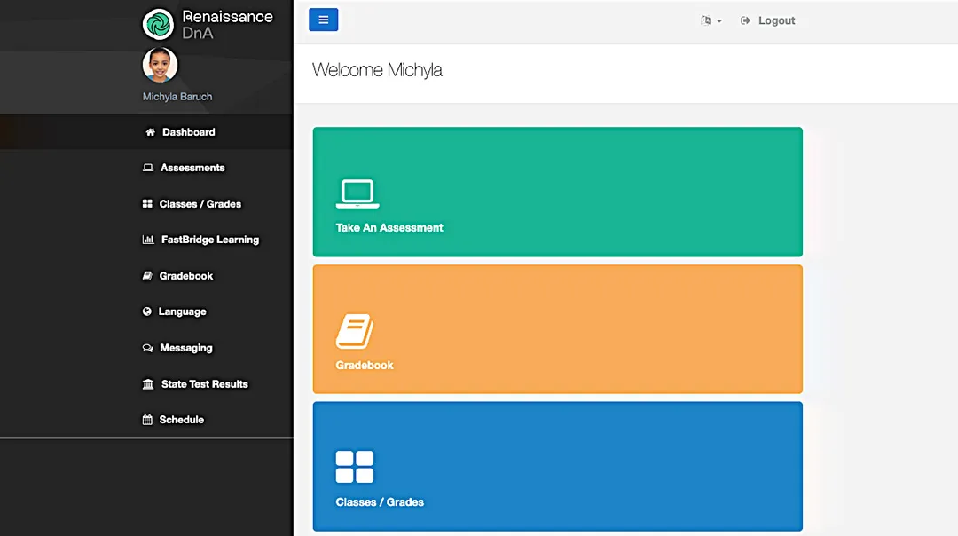 DnA student feedback screen