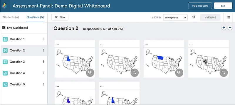 DNA Live Proctoring item bank screenshot