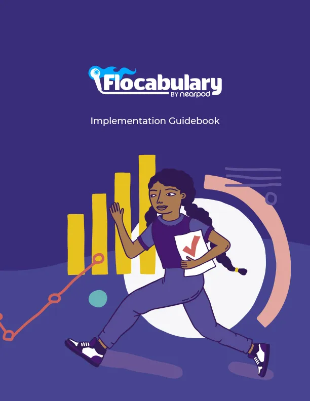 An image of the Flocabulary Implementation Guidebook cover