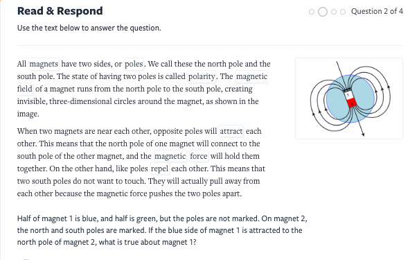 Flocabulary Read & Respond practices comprehension