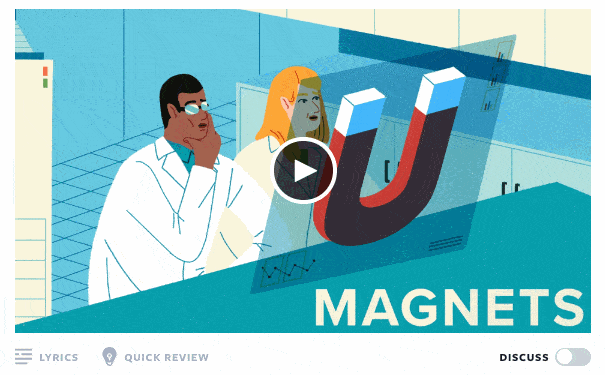 Flocabulary video plays using key vocabulary