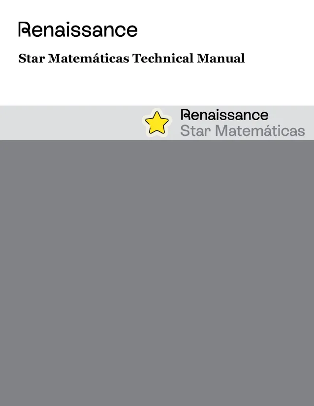 Star Matemáticas Technical Manual cover image