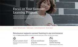Thumbnail of the summer learning page
