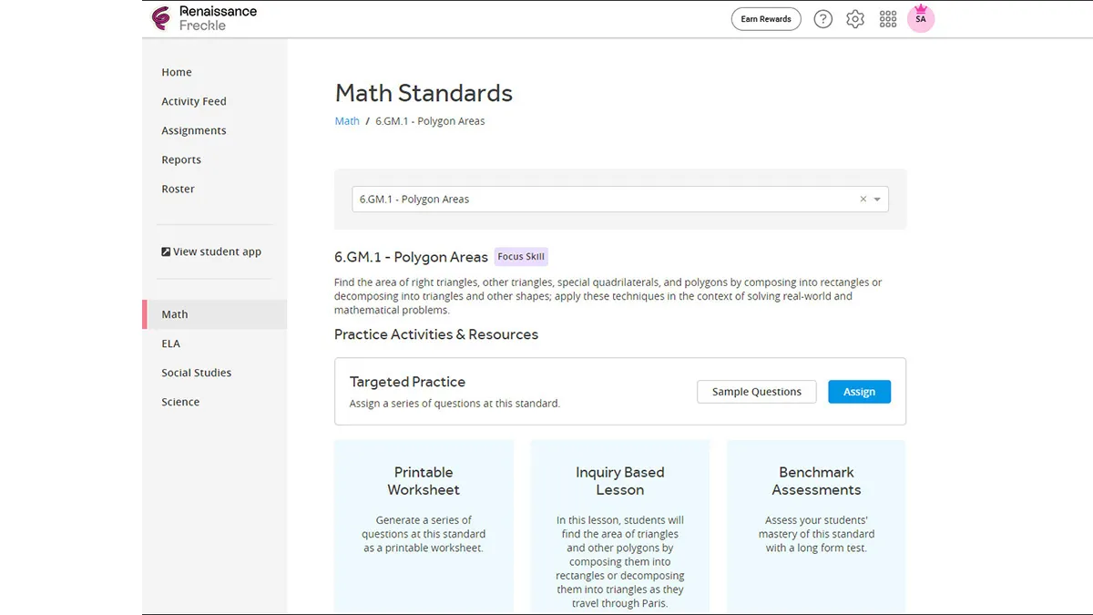 A Freckle Overview and Growth dashboard image
