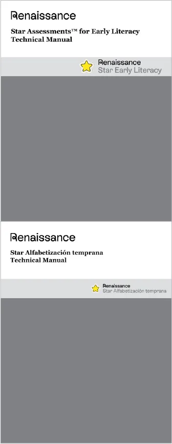 Cover of the Star Assessments for Early Literacy Technical Manuals