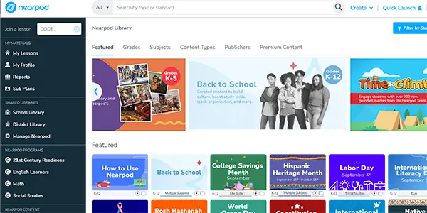 Nearpod product screenshot