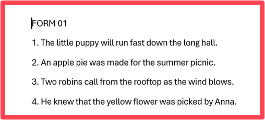 Star CBM Reading form sentence repetition
